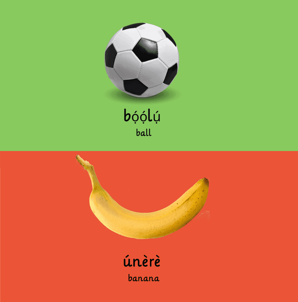 Interior page 3 of Igbo - English Words for Toddlers - First 100 Words - Click to view on Amazon