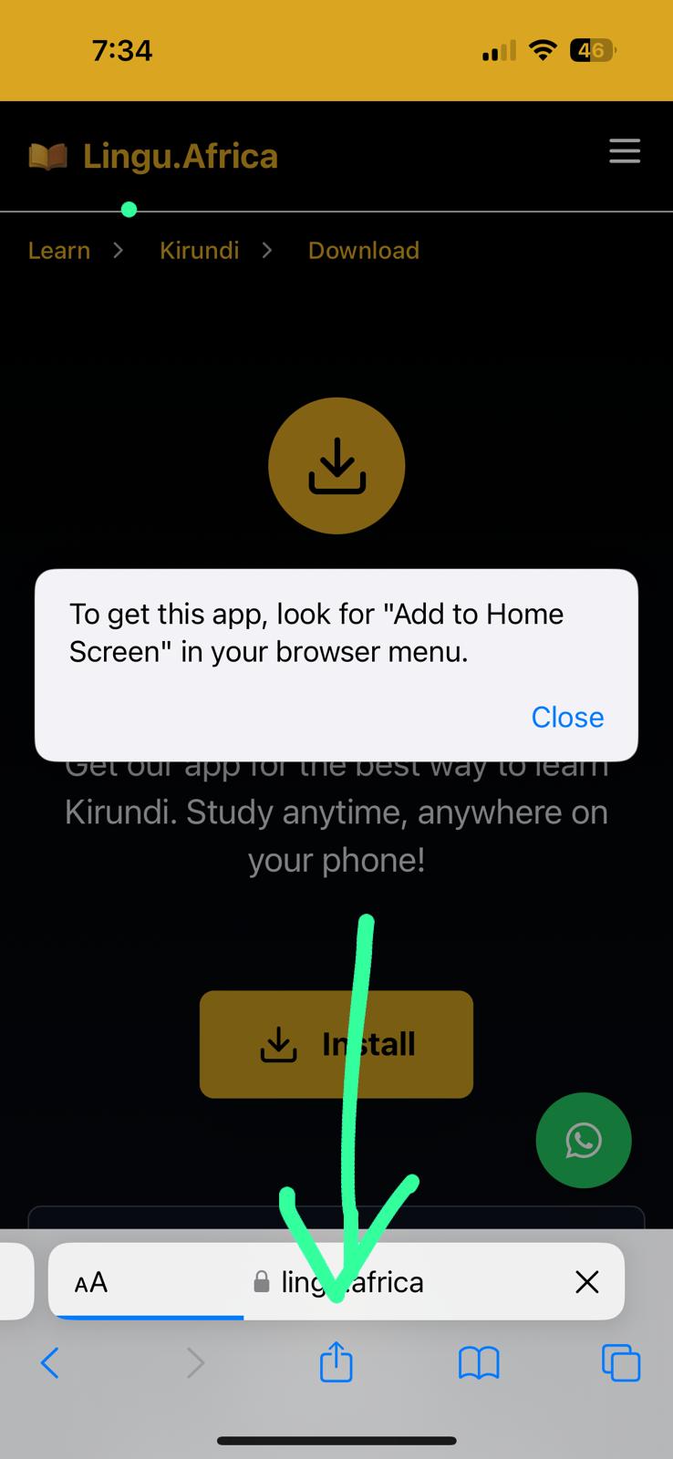 How to install app on iPhone using Safari