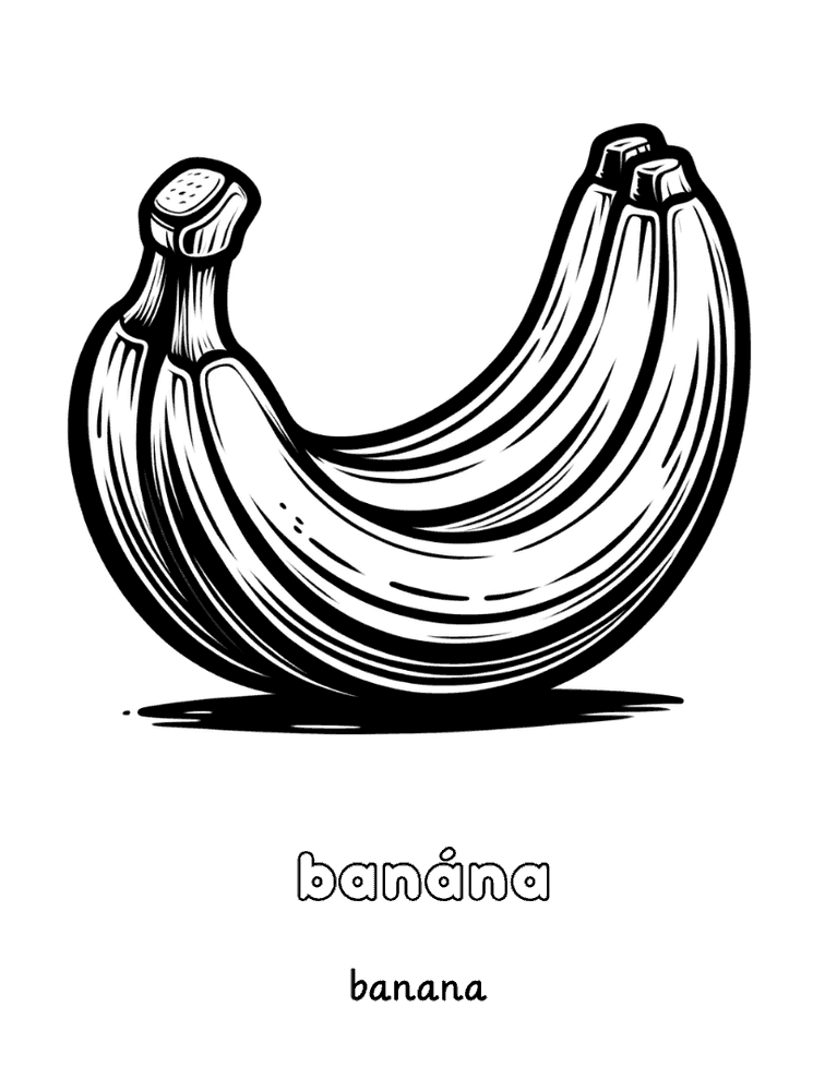 Interior page 3 of Pidgin - English Fruits and Vegetables Coloring Book for Kids Ages 4-8 - Click to view on Amazon