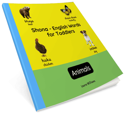 Shona - English Words for Toddlers - Animals cover