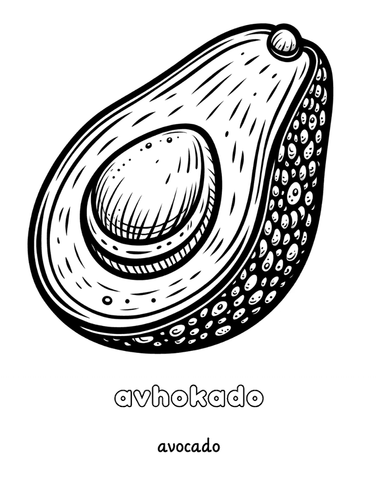 Interior page 2 of Shona - English Fruits and Vegetables Coloring Book for Kids Ages 4-8 - Click to view on Amazon