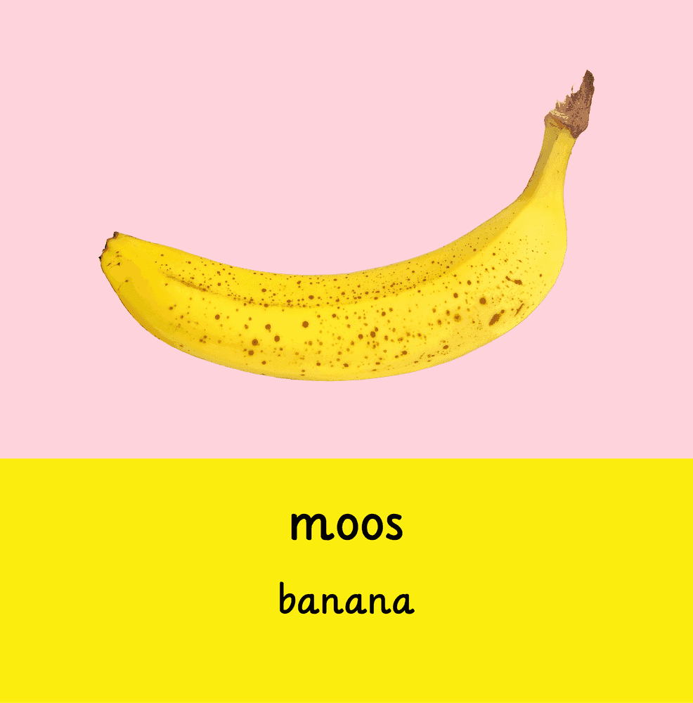 Interior page 3 of Somali - English Words for Toddlers - Fruits and Vegetables - Click to view on Amazon